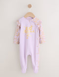 Lilac Purple EID Baby Sleepsuit