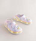 Pink/Purple Heart Light up Clogs