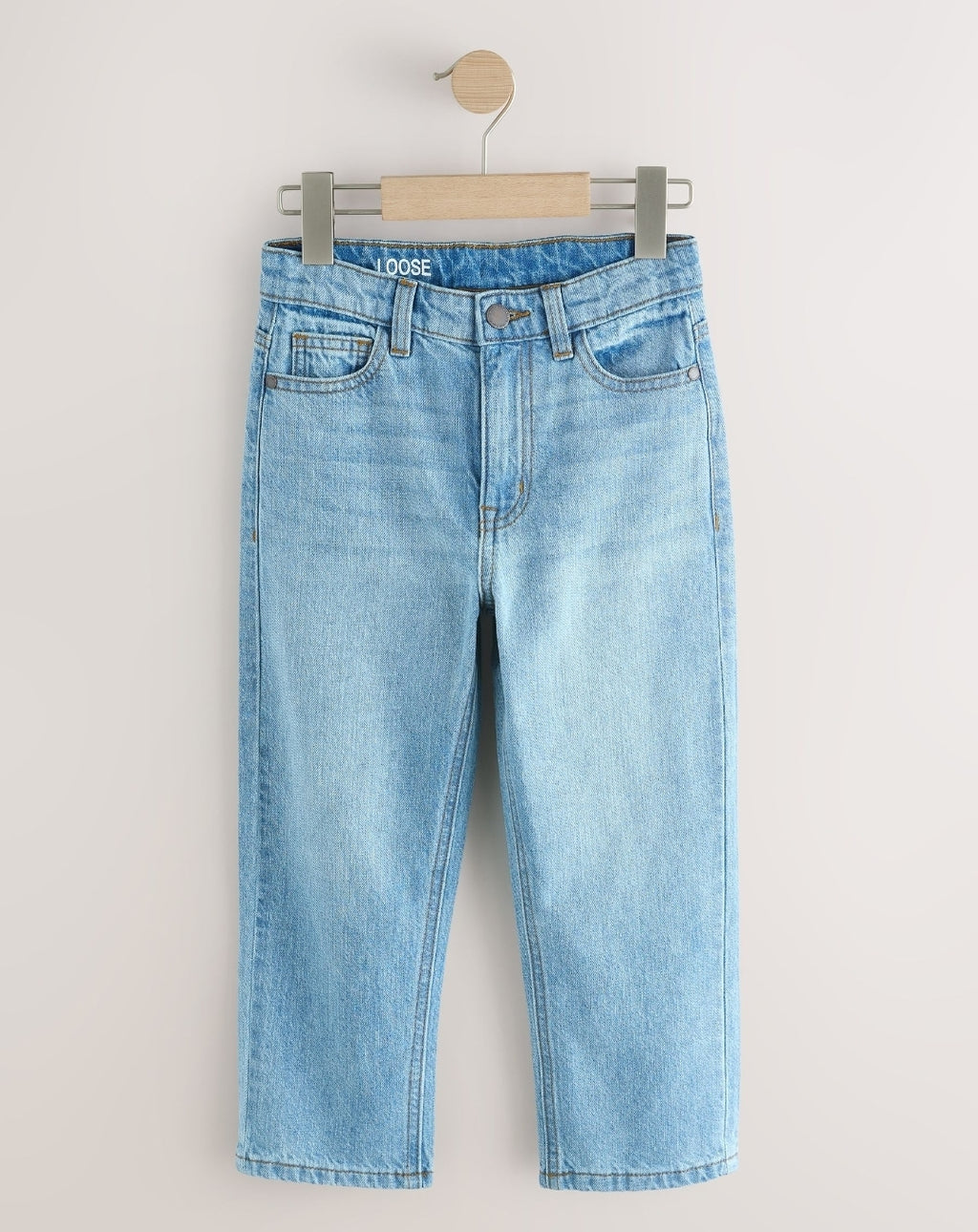 Mid Blue Denim Linen blend Denim Jeans