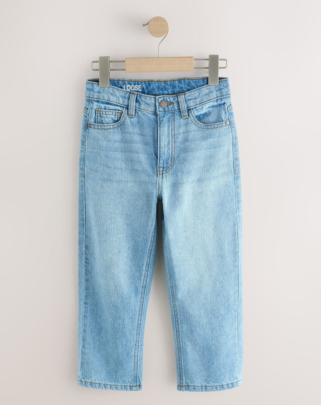 Mid Blue Denim Linen blend Denim Jeans