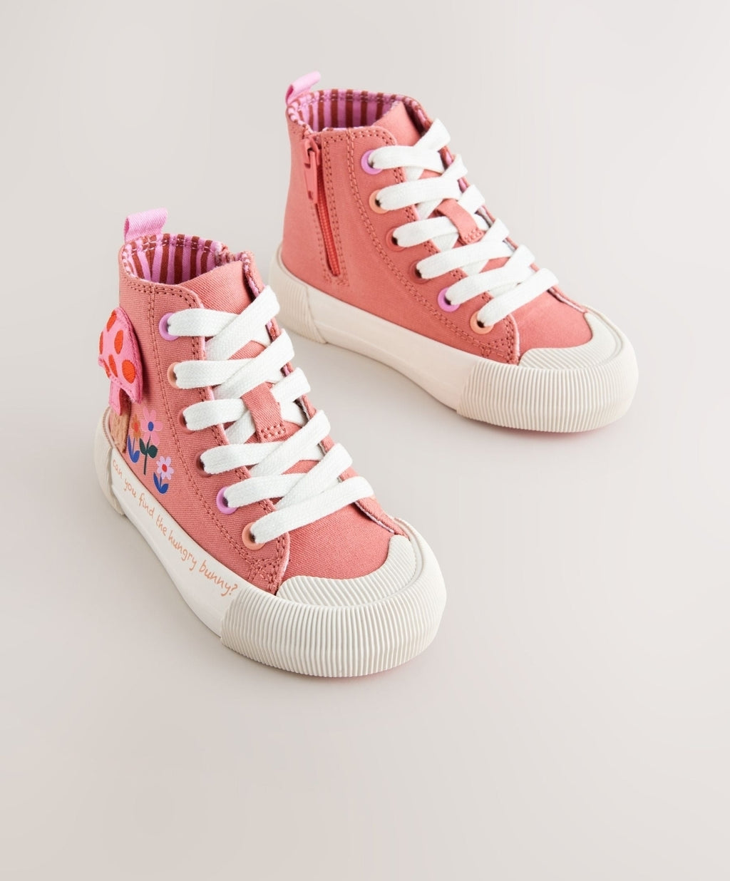 Coral Pink Interactive Standard Fit
(F) High Top Trainers