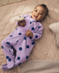 Purple/Pink Two Way Zip Micro
Fleece Sleepsuits 2 Pack