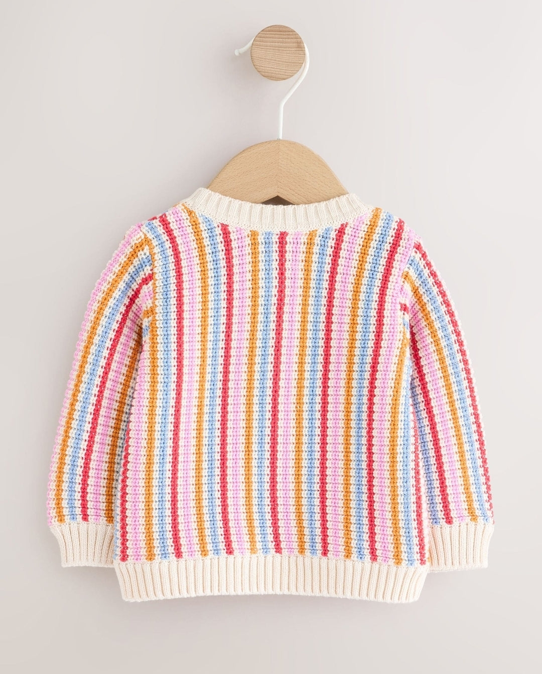 Multicolour Bright Stripe Knitted Baby Cardigan
