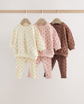 Chocolate Brown and Pink Spot Baby Sweater and Leggings Set