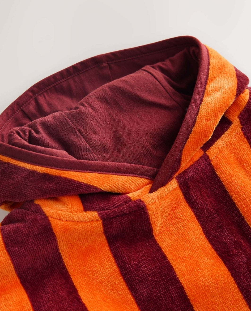 Orange Stripe Towelling Poncho