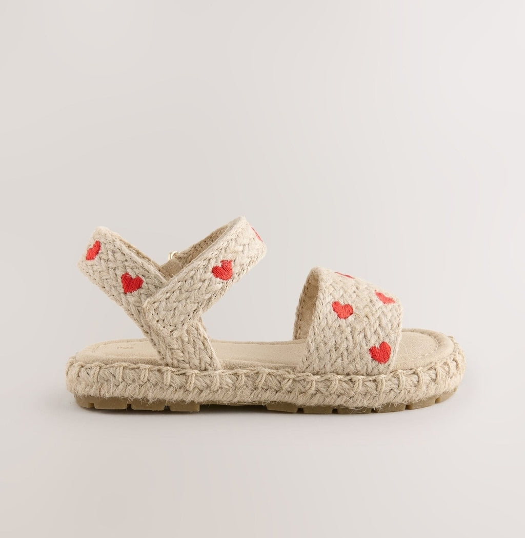 Neutral Heart Ankle Strap Sandals
with Touch Fastening