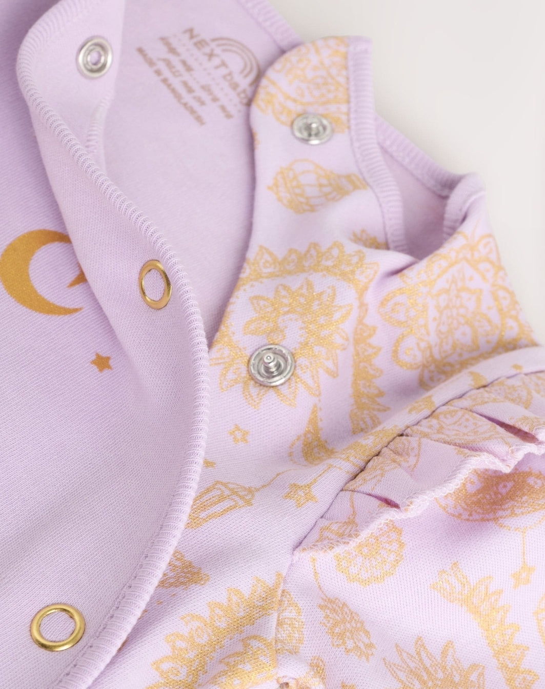 Lilac Purple EID Baby Sleepsuit