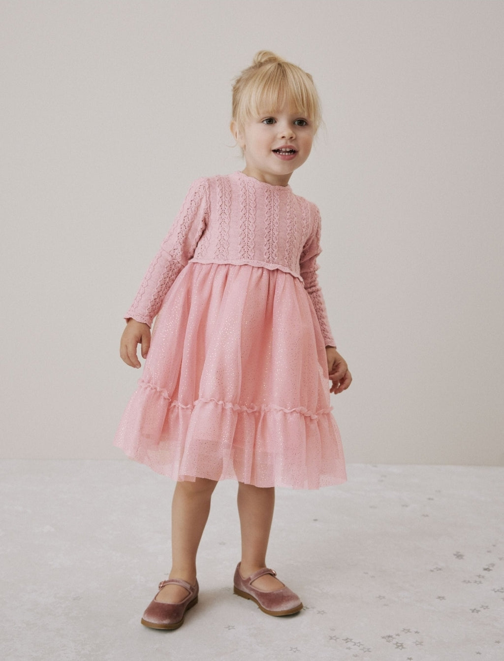 Pink Knitted Occasion Dress