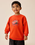 Red Cars Printed Sweatshirt