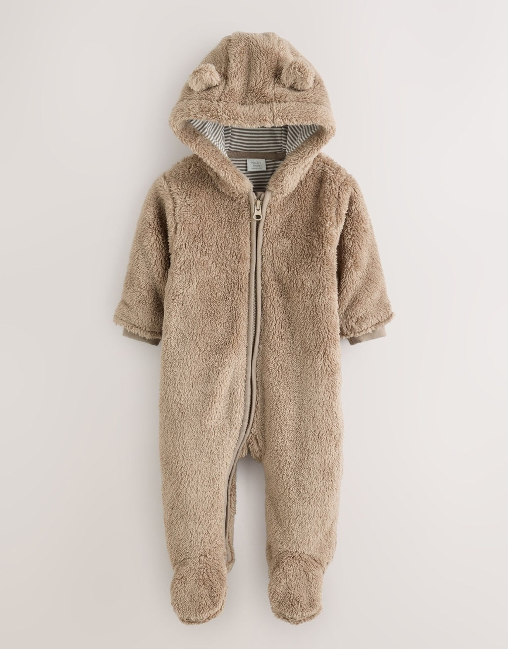 Brown Fleece Hooded Baby
Pramsuit