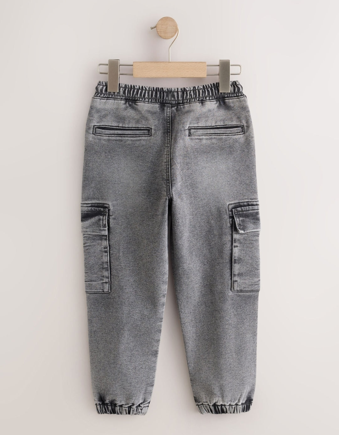 Black/Grey Loose Fit Elasticated Waist
Denim Cargos 2 Pack