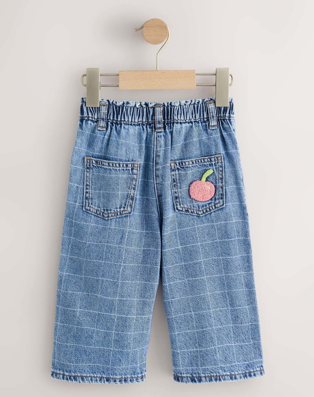 Dog Cake Print Wide Leg Jeans
