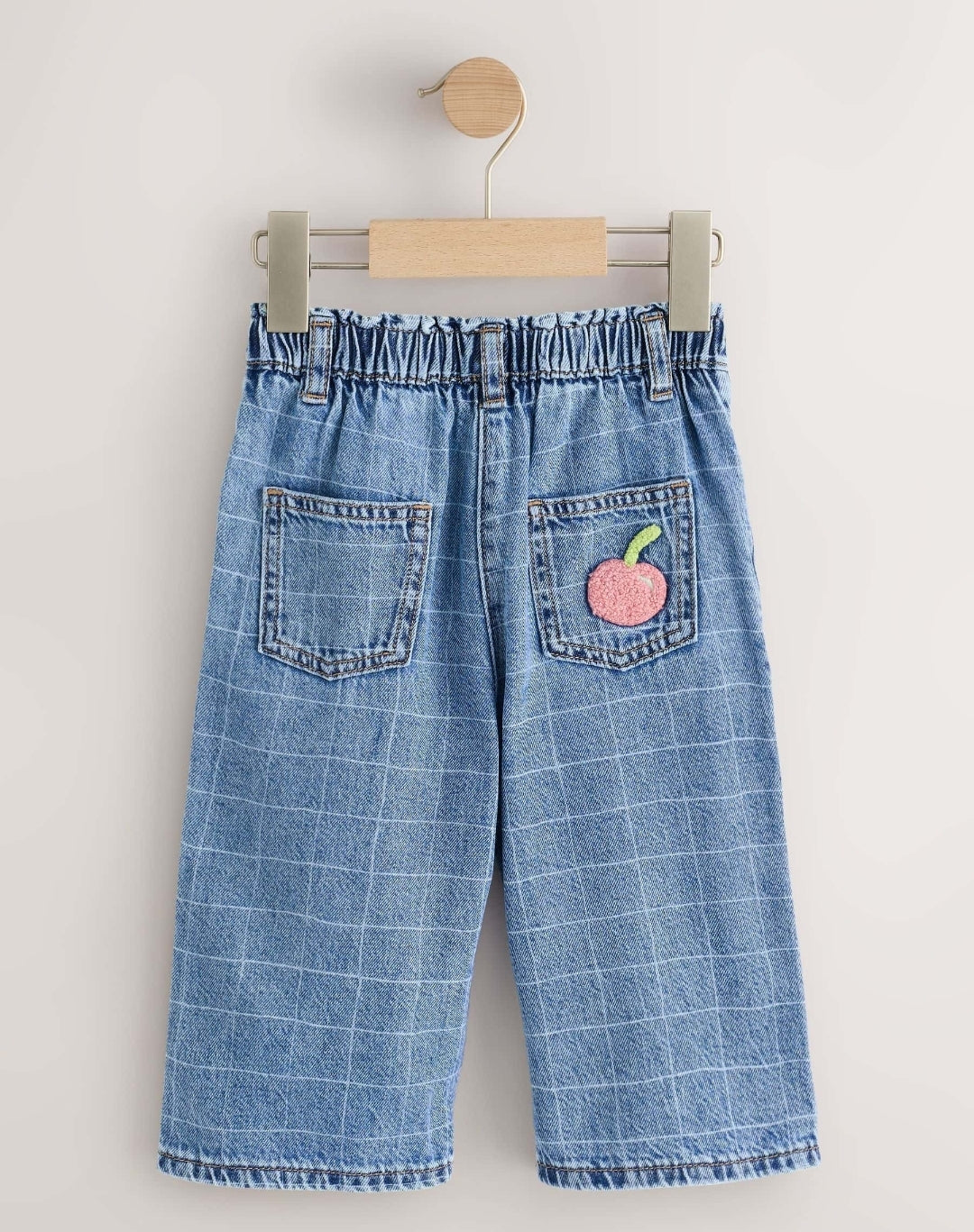 Dog Cake Print Wide Leg Jeans