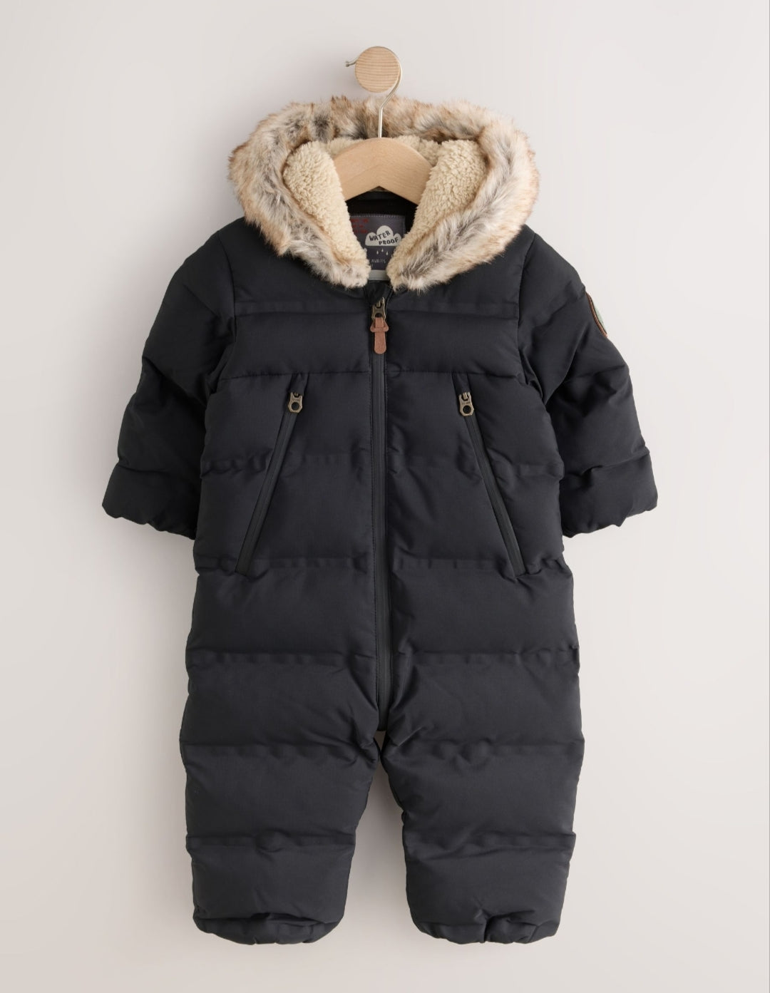 Black Waterproof Padded Snowsuit