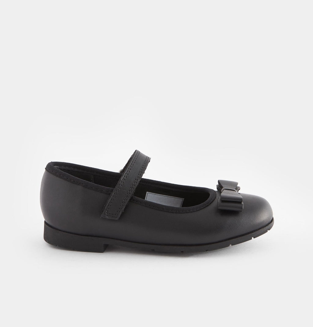 Black Matt Standard Fit (F) School
Leather Bow Mary Jane Shoes