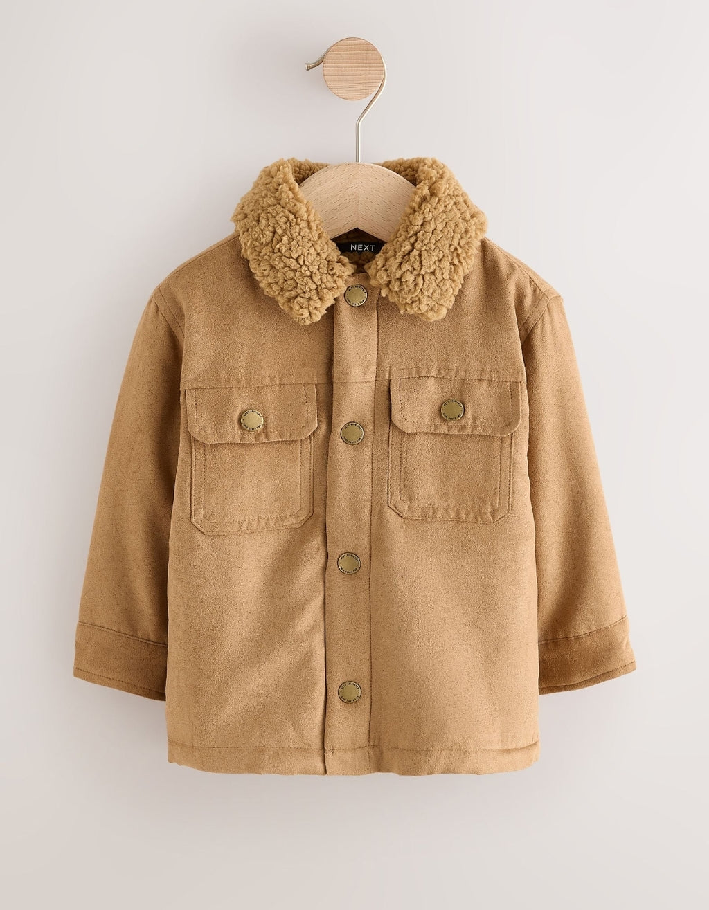 Tan Brown Faux Suede Borg Lined
Shacket