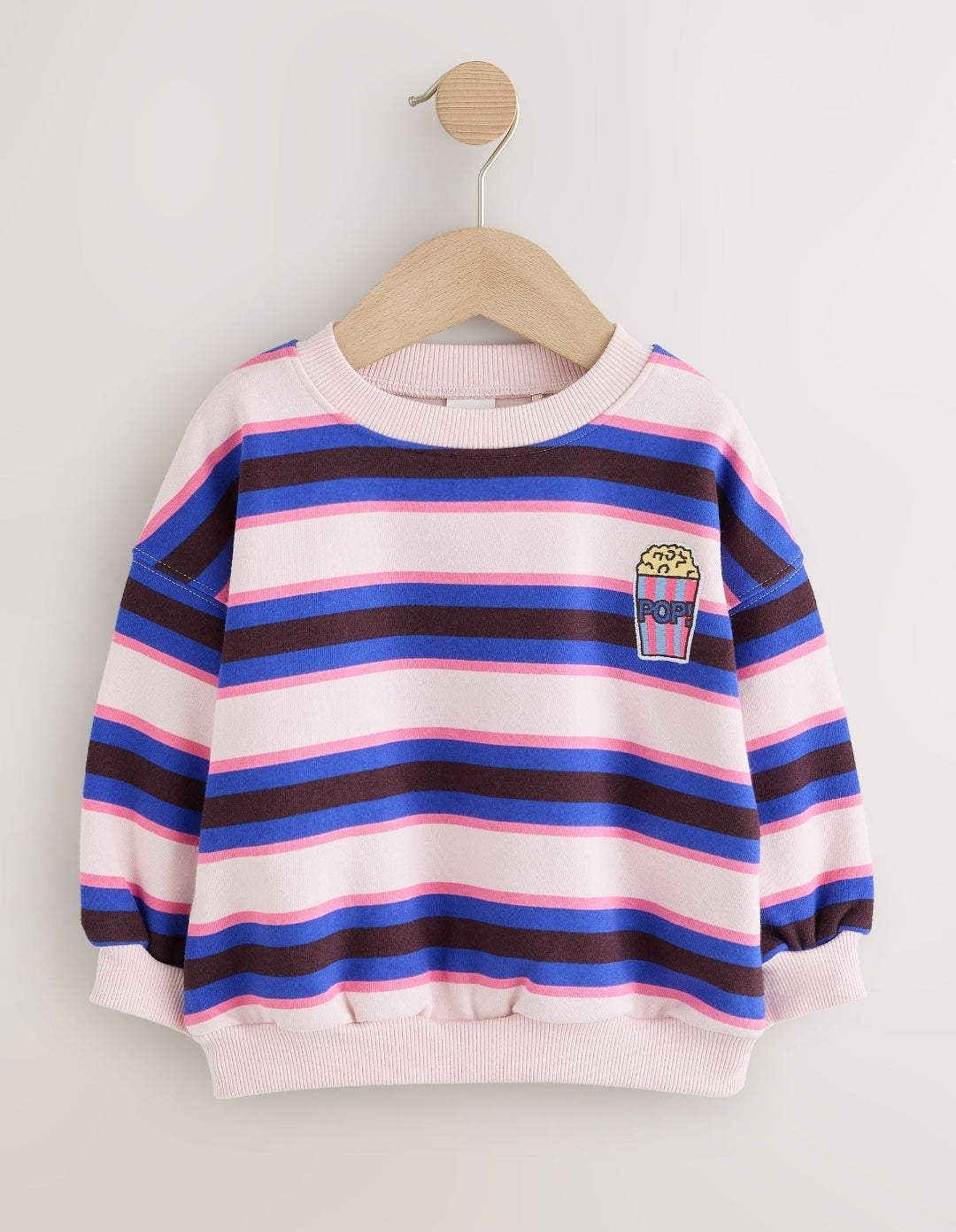 Pink/Brown Crew Neck Sweatshirt