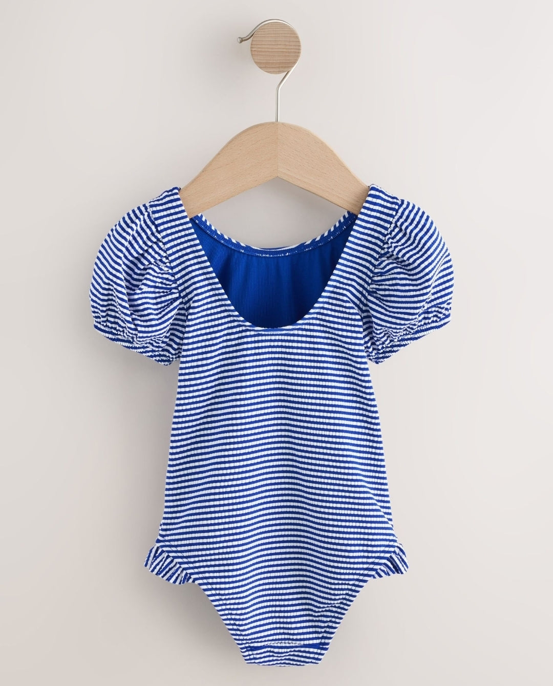 Navy Blue Cherry Stripe Puff Sleeve
Swimsuit