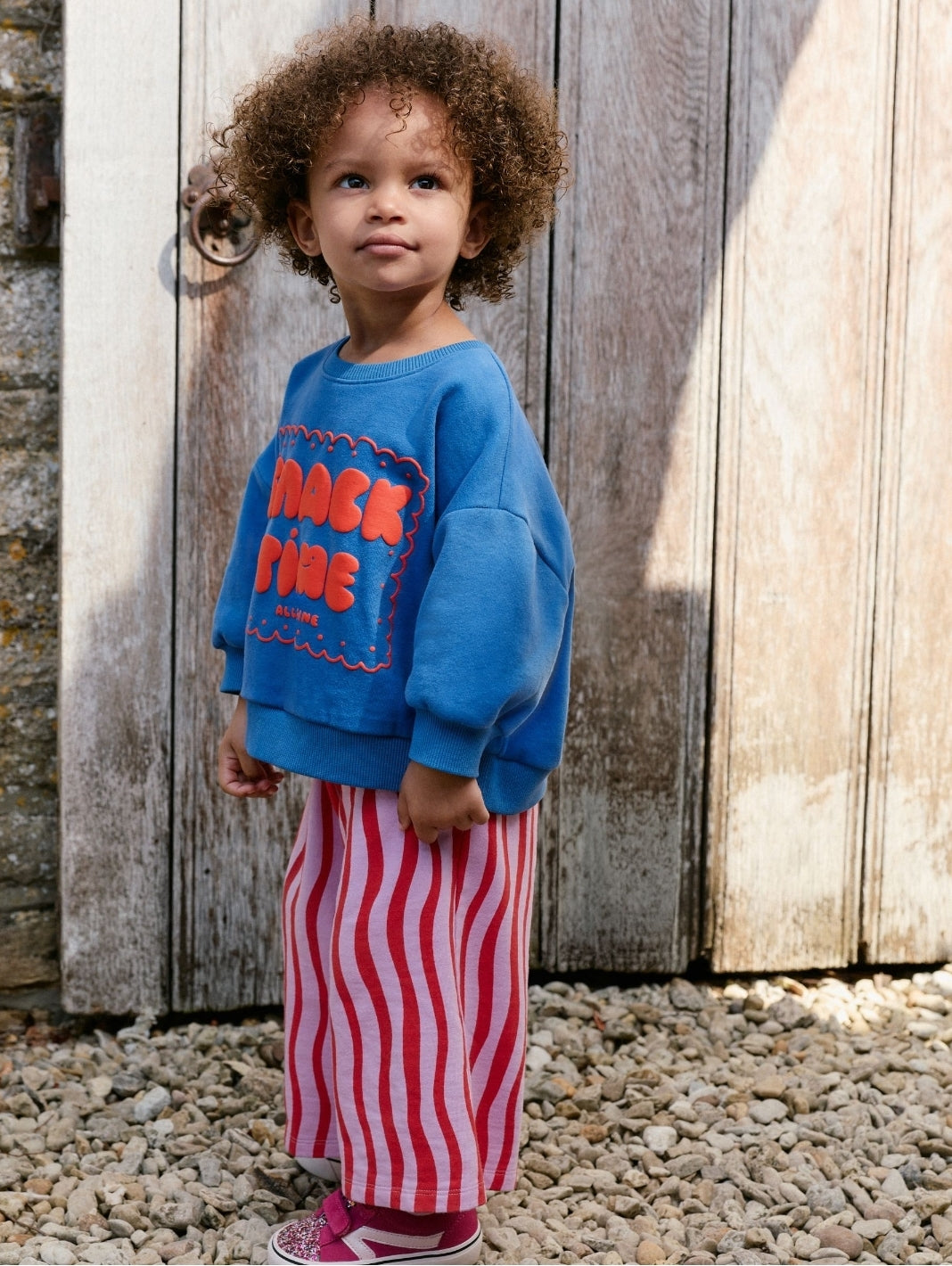 Cobalt Blue Snack Time Sweatshirt and Wide Leg Joggers Set