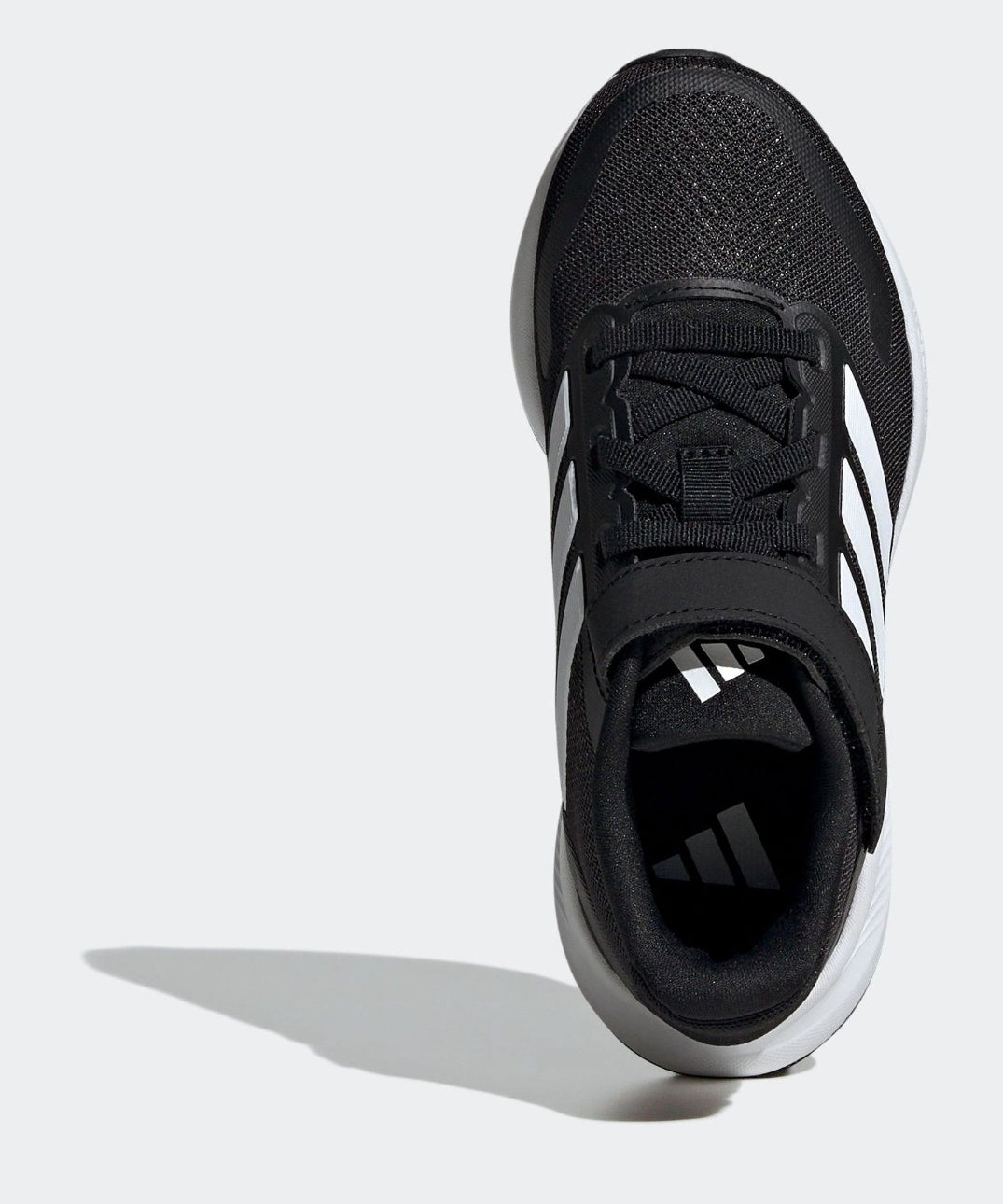 adidas Black/White Runfalcon 5 Elastic Lace Running Kids Trainers