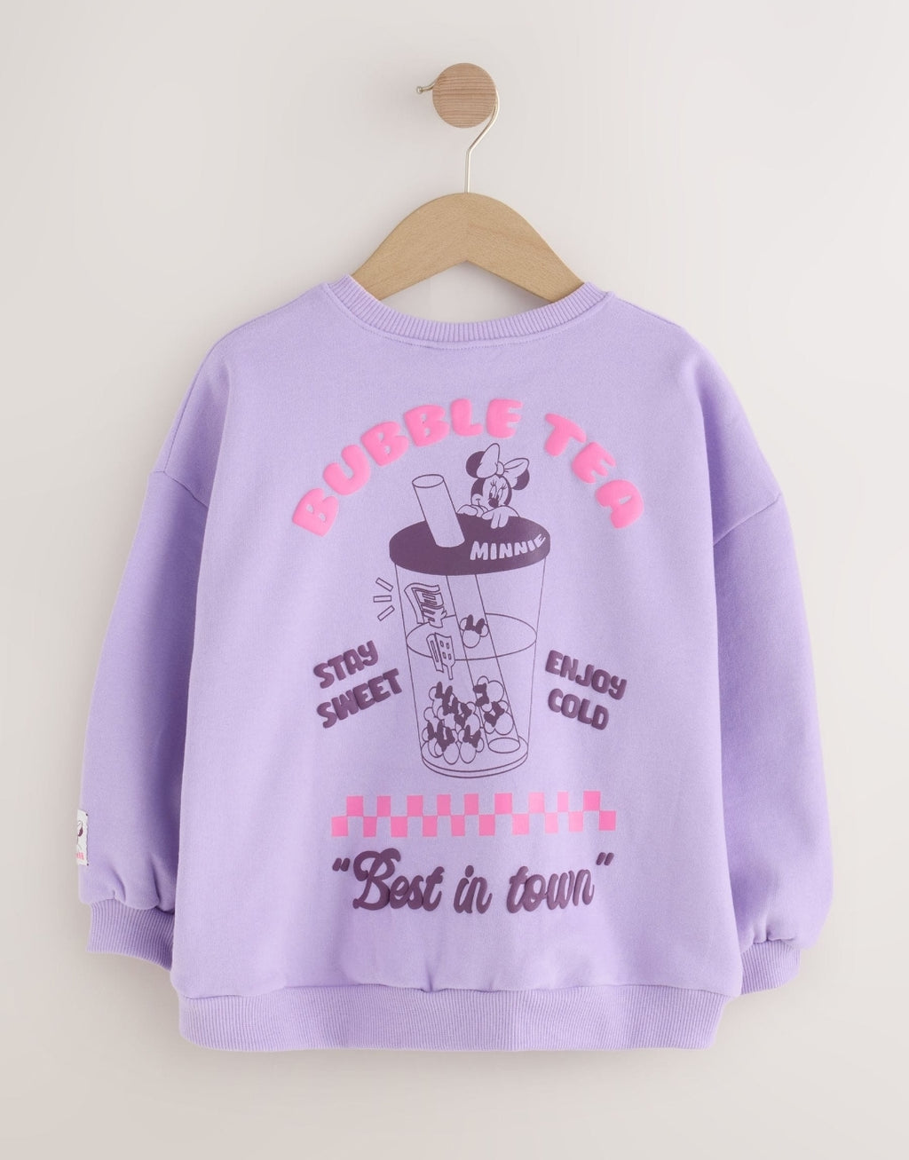 Lilac Purple Minnie Mouse Bubble Tea Minnie Mouse Sweatshirt