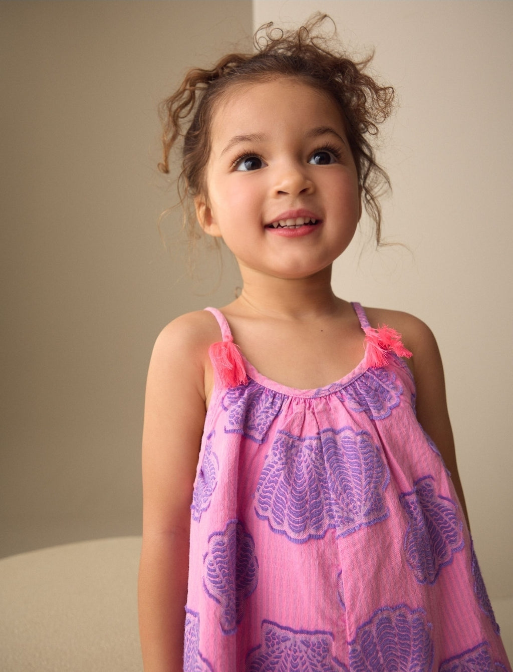 Pink/Purple Shell Strappy Playsuit