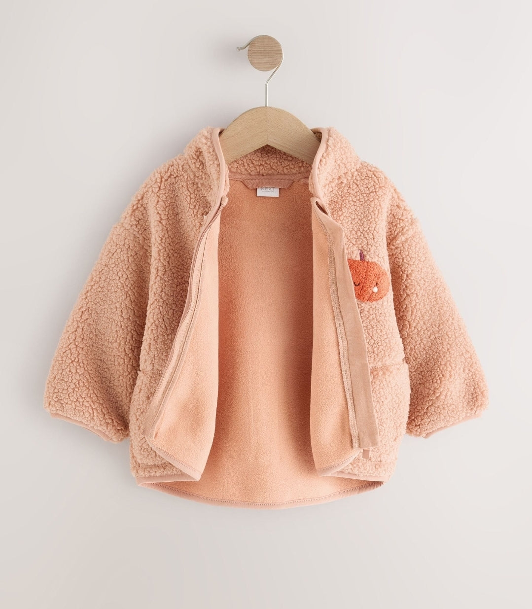 Orange Pumpkin Zip Up Fleece