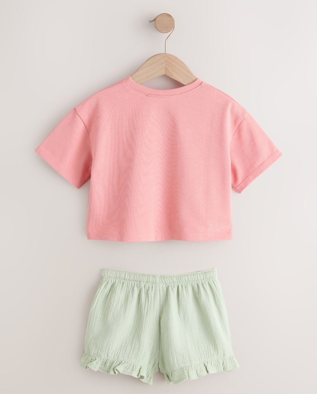 Pink Apple Short Sleeve T-Shirt and Shorts Set