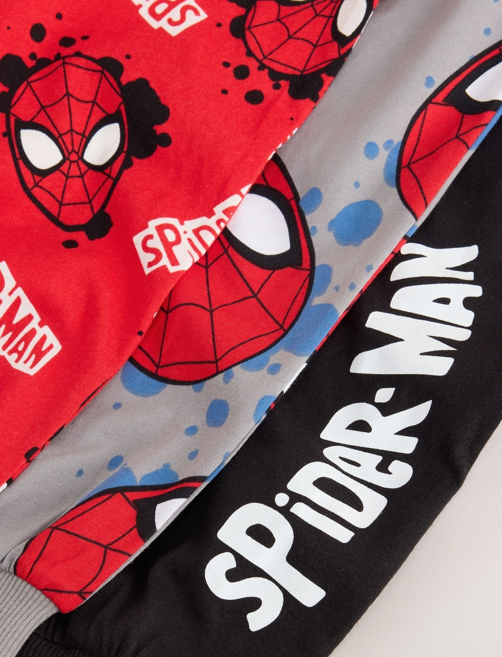 Red/Black/Grey Spiderman Long Sleeve Jogger Pyjamas 3 Pack