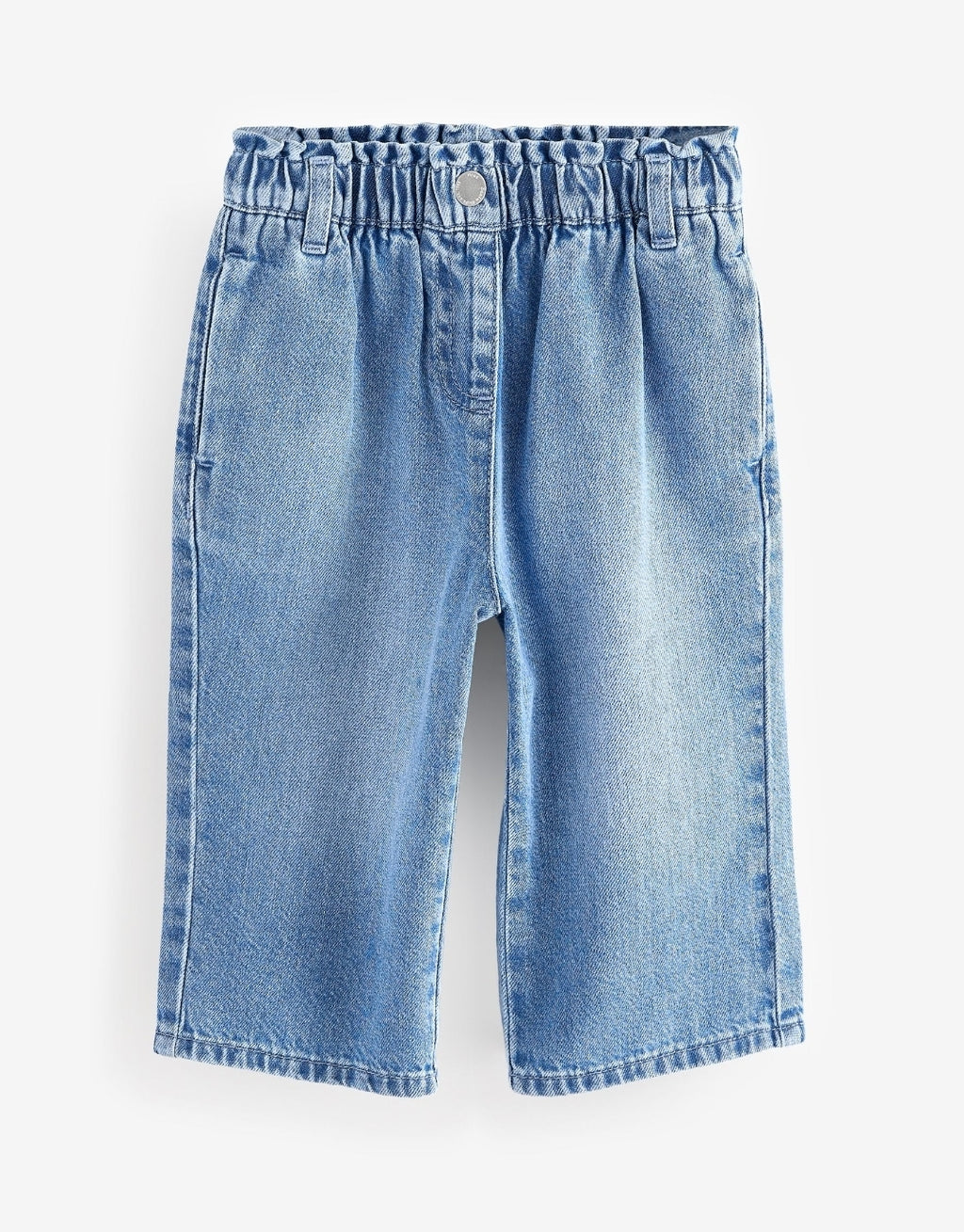 Blue Denim Wide Leg Jeans