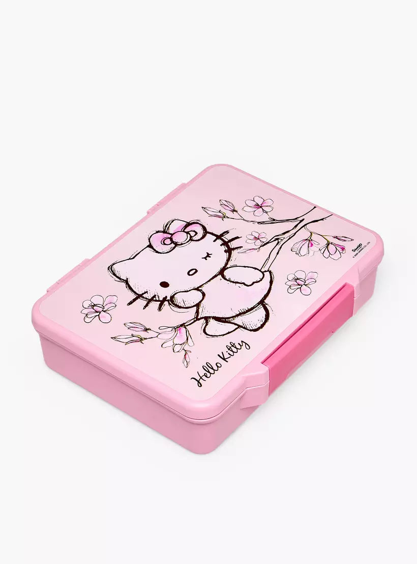 Sanrio Hello Kitty Print Bento Lunch Box for Girls with Cutlery