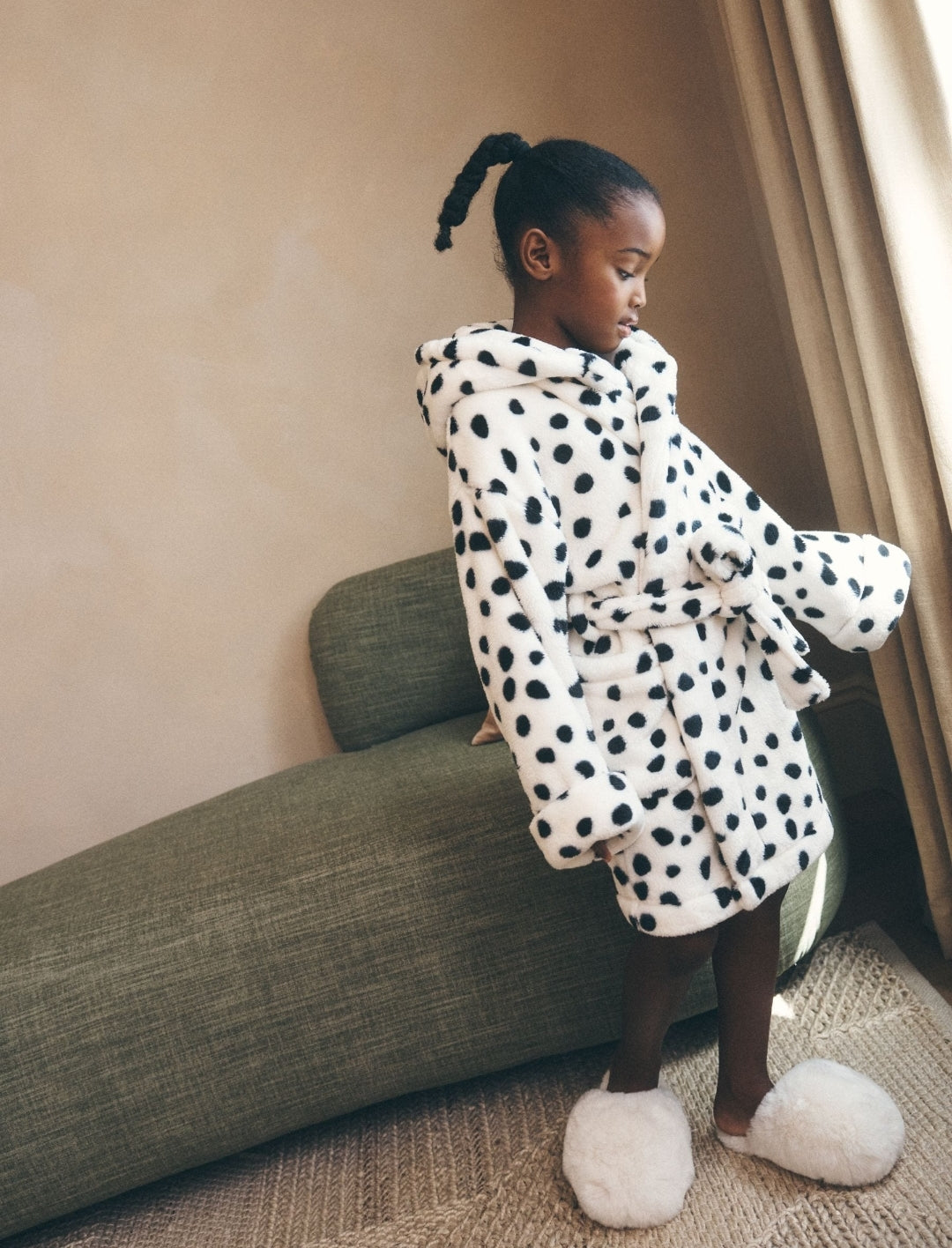 Monochrome Dalmation Print Fleece
Dressing Gown