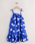 Cobalt Blue Angel Sleeve Dress