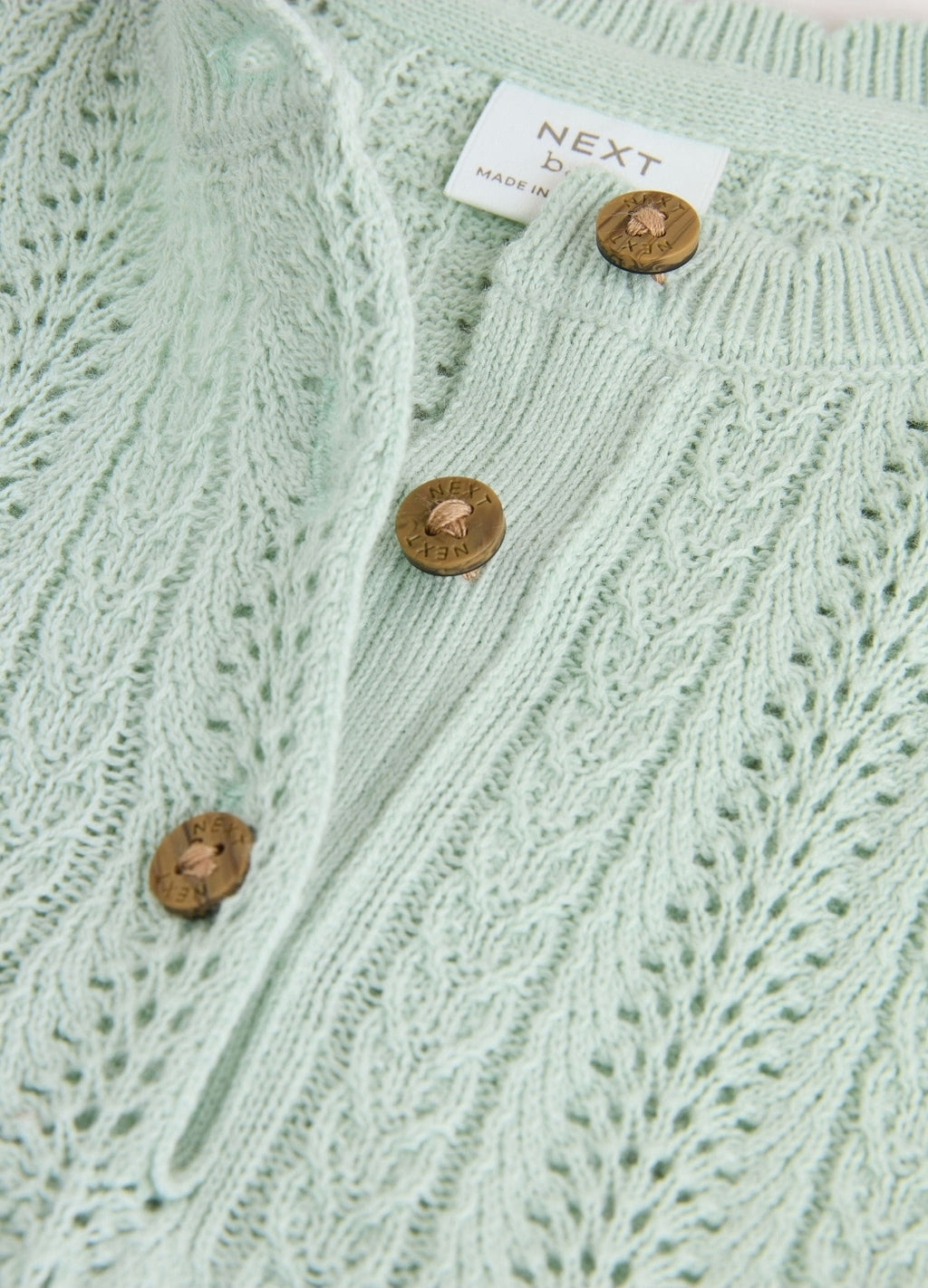 Sage Green Knitted Baby Dress