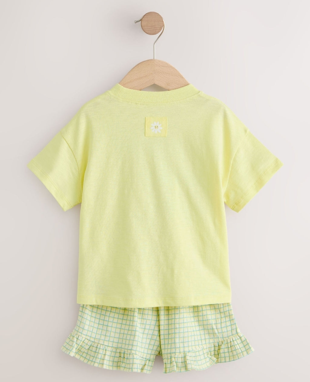 Lime Green Flower Short Sleeve
Top and Shorts Set