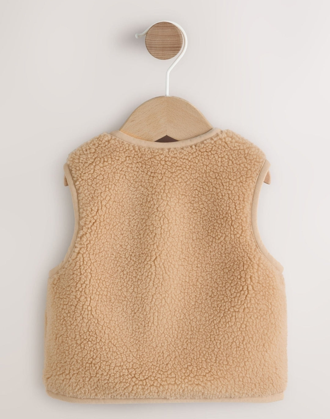 Toffee Brown Borg Baby Gilet
