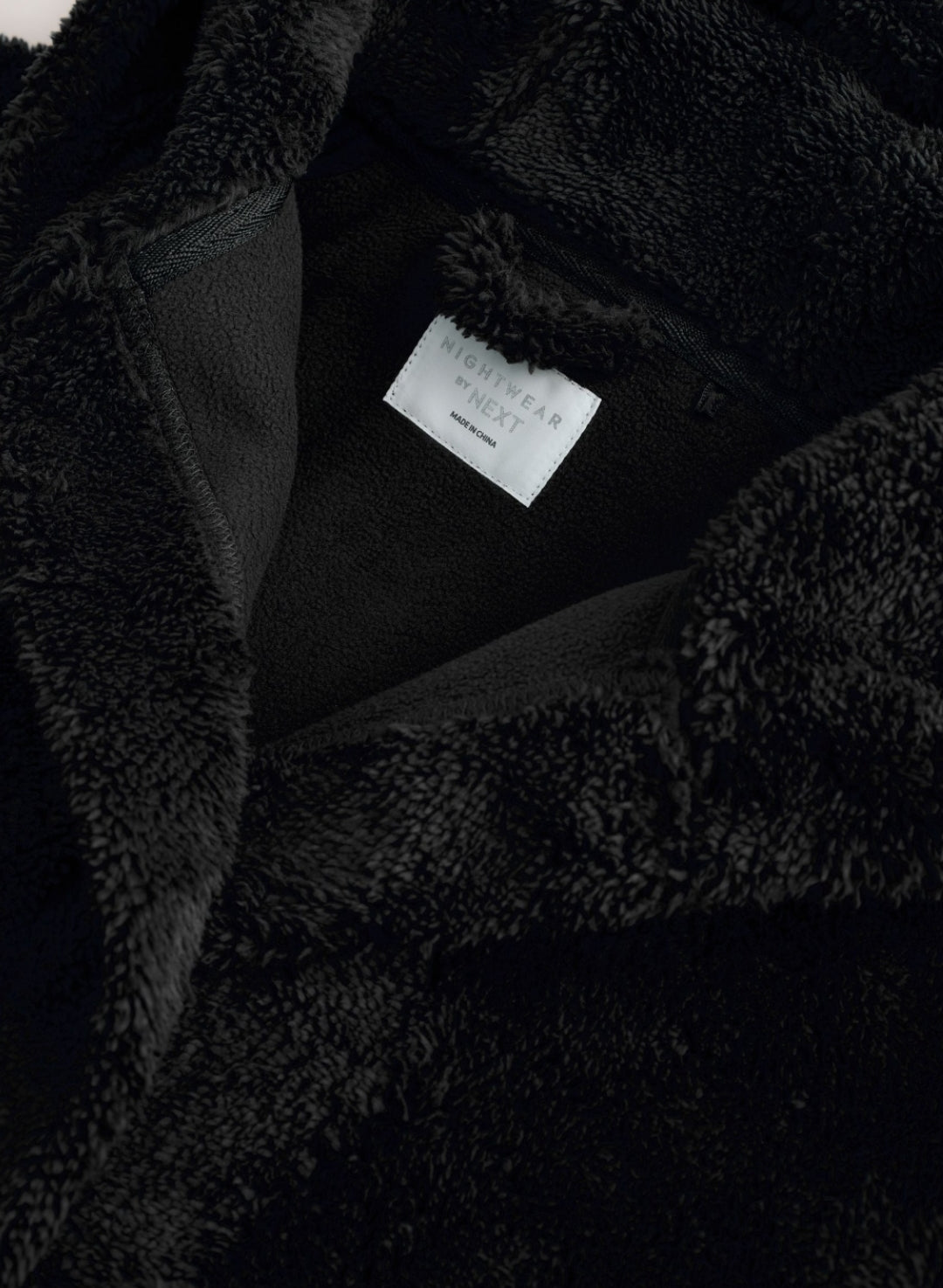Black Long Fleece Robe