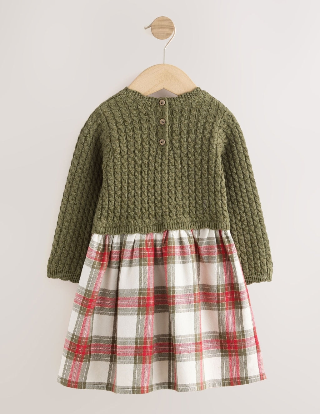 Green Sausage Dog Embroidered
Knitted Dress