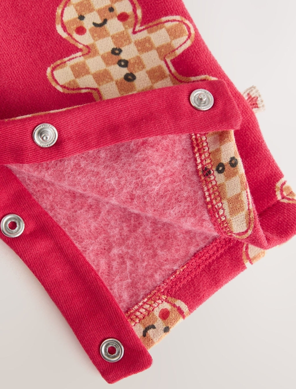 Red Gingerbread Man Jersey Christmas Dungaree and Bodysuit
