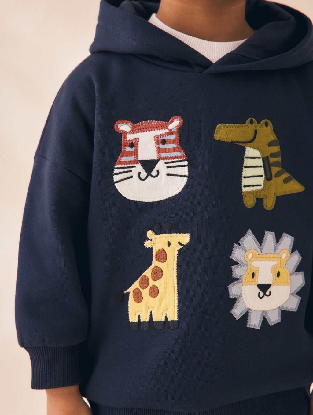 Navy Applique Sarfai Long Sleeve
Hoodie