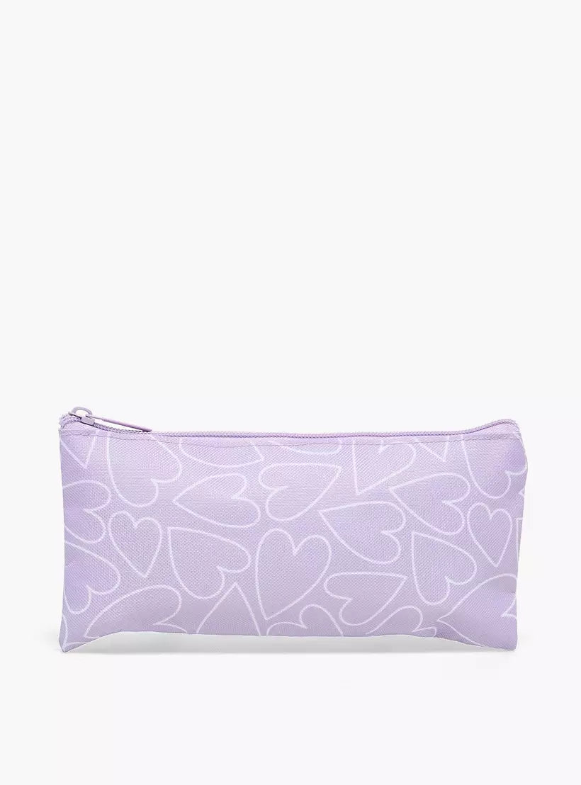 Heart Print 12-Piece School Backpack Set