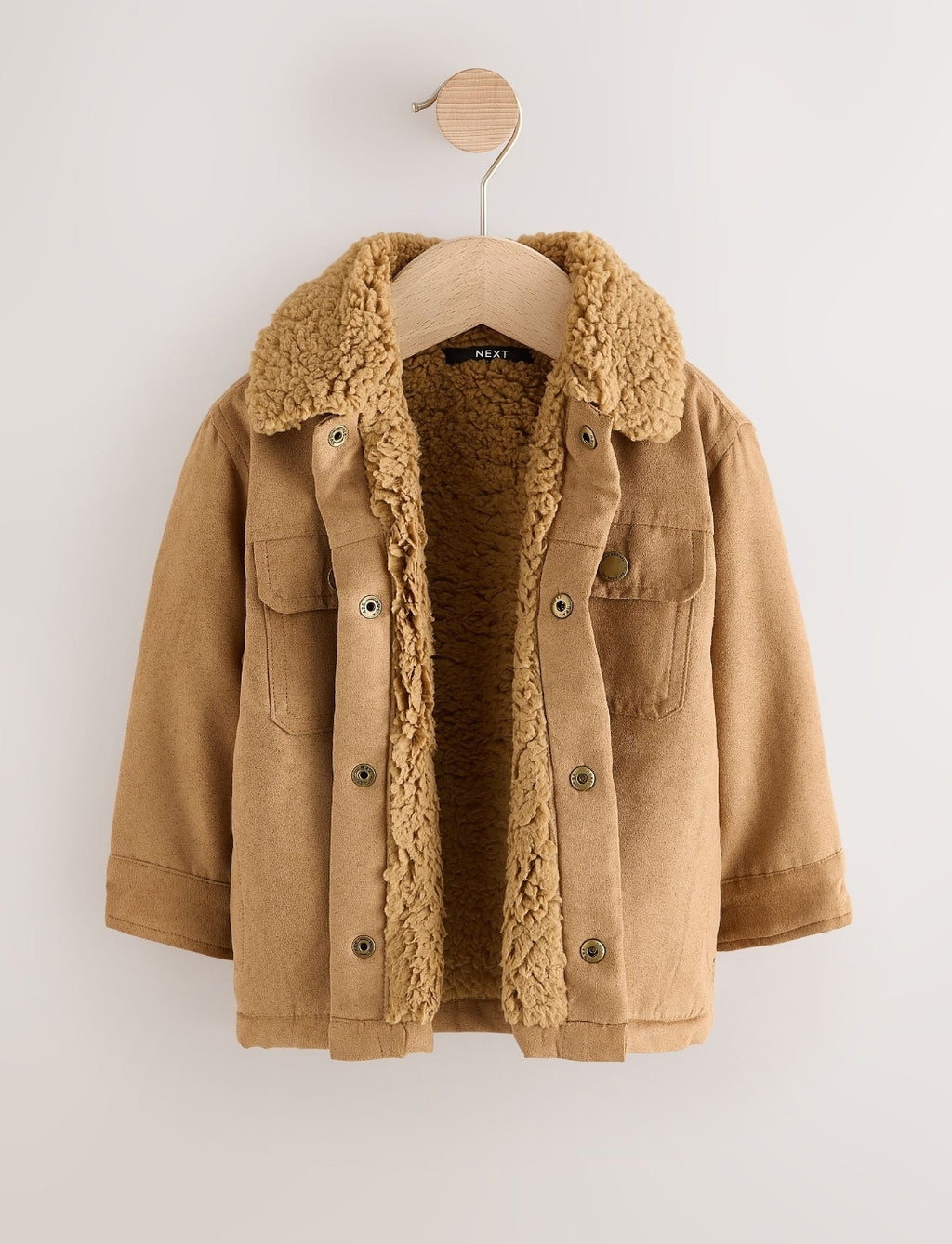 Tan Brown Faux Suede Borg Lined
Shacket
