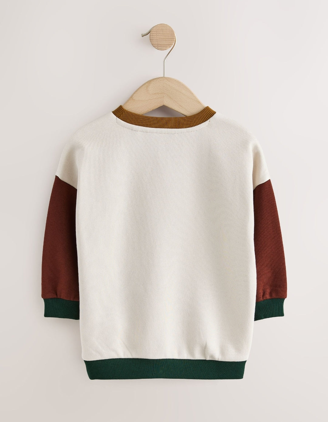 Colourblock Car Printed Crew Neck Sweat Top