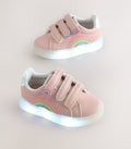 Pink Touch Fastening Light Up Trainers