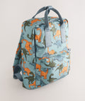 Blue Dinosaur Print Backpack 14 inches