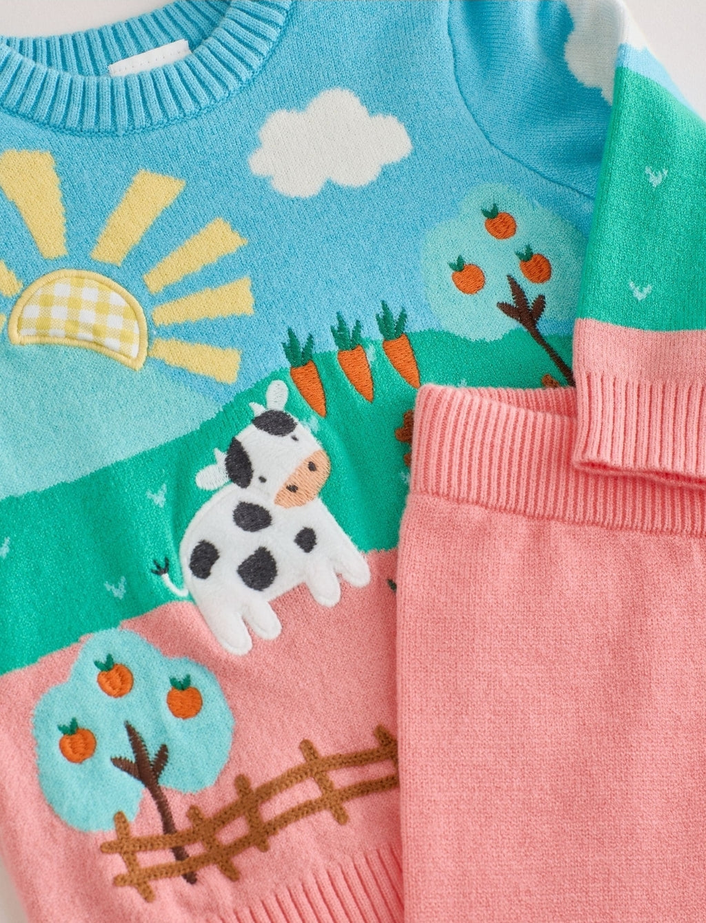 Bright Farm Character Knitted Scene Jumper and Leggings Baby