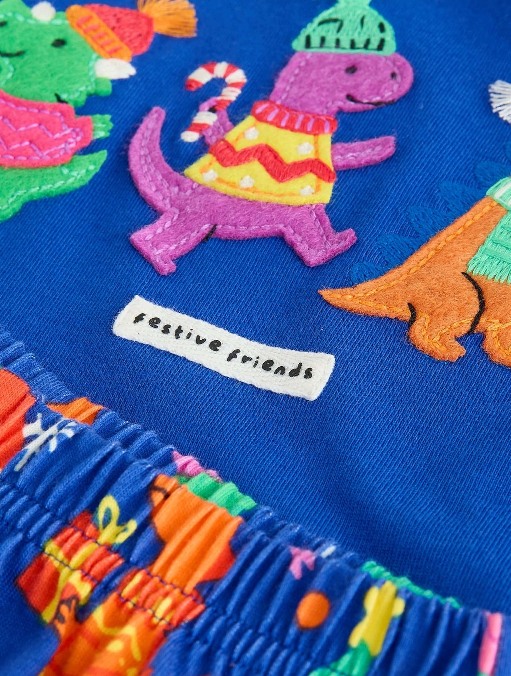 Blue Dino Christmas Pyjamas