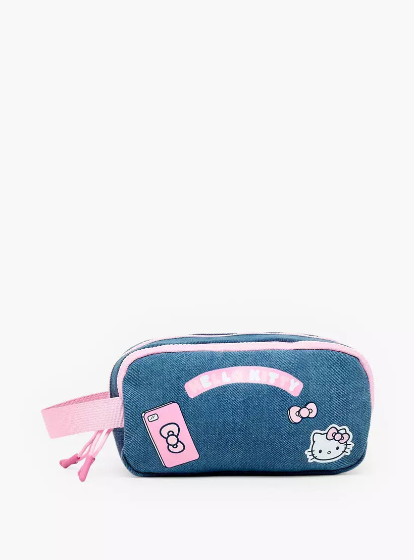 Sanrio Hello Kitty Print Pencil Pouch with 2 Compartments
Added