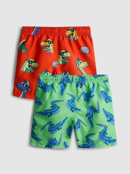 2pk Printed Swim Shorts