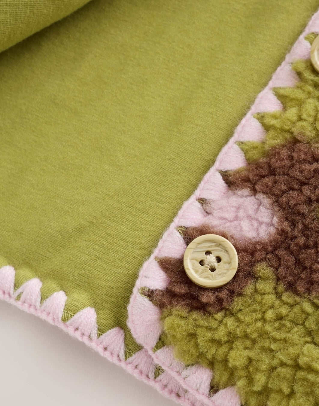 Citrine Floral Borg Button Through
Baby Jacket
